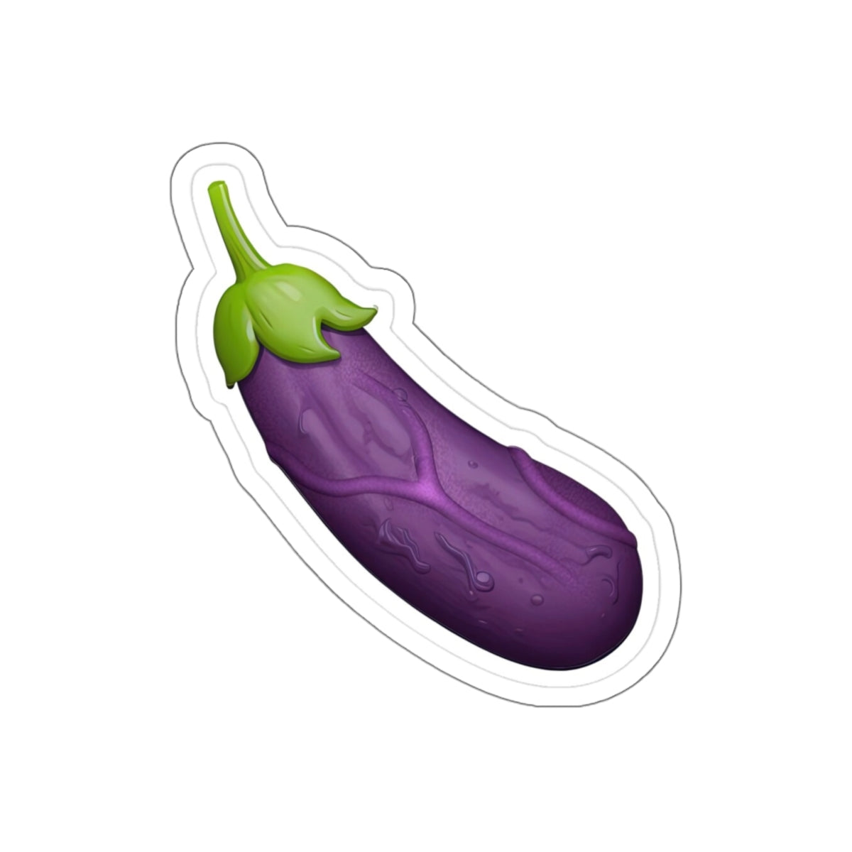 Veiny Aubergine Emoji Vinyl Sticker