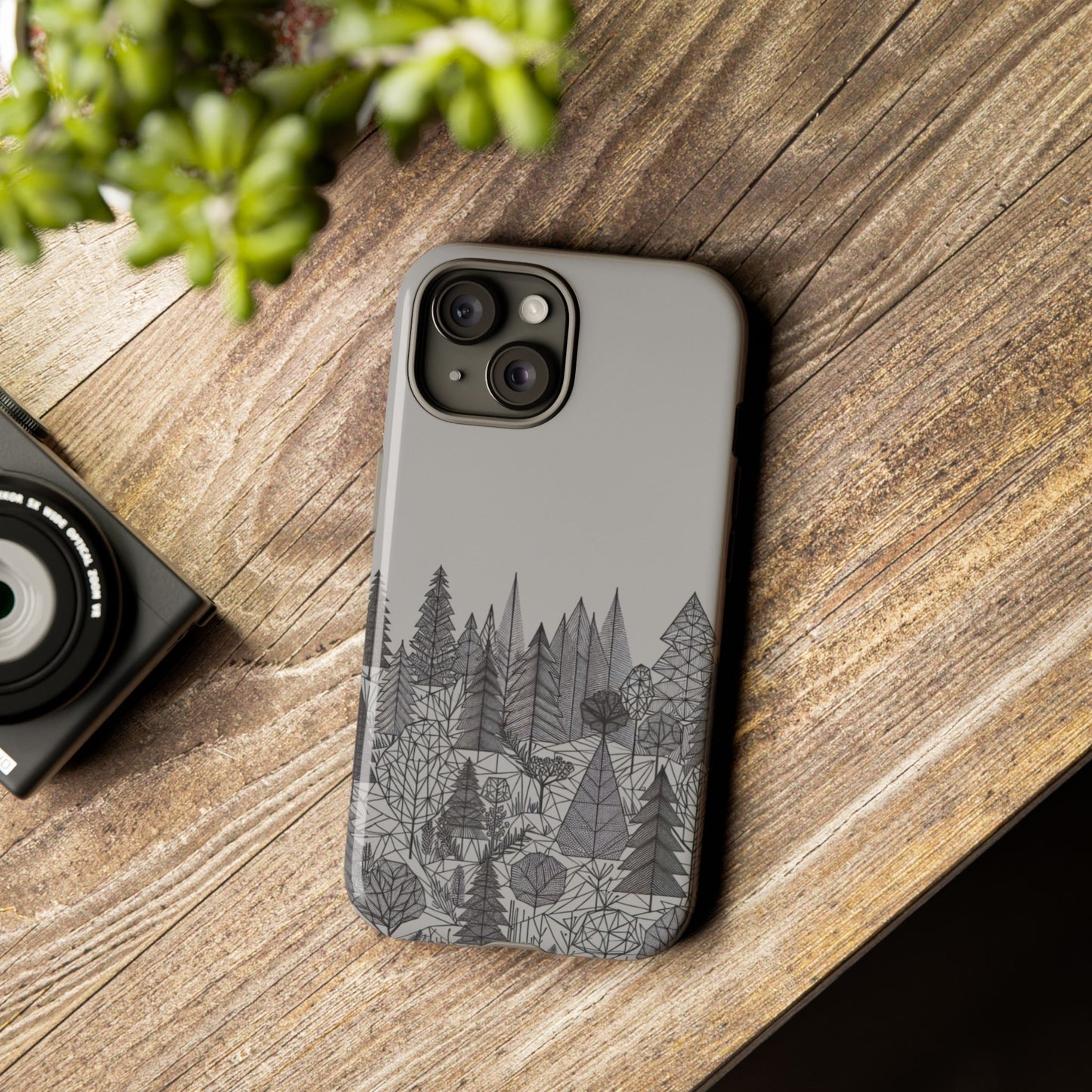 Geometric Monochrome Woodland Ultra-Tough Phone Case