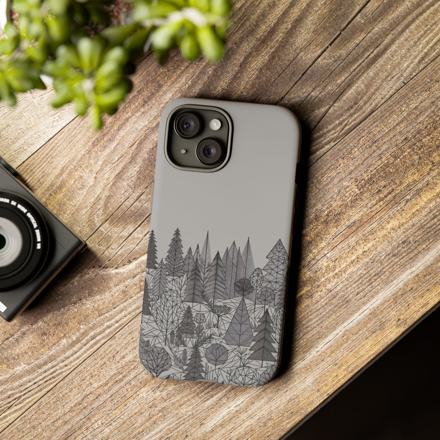 Geometric Monochrome Woodland Ultra-Tough Phone Case