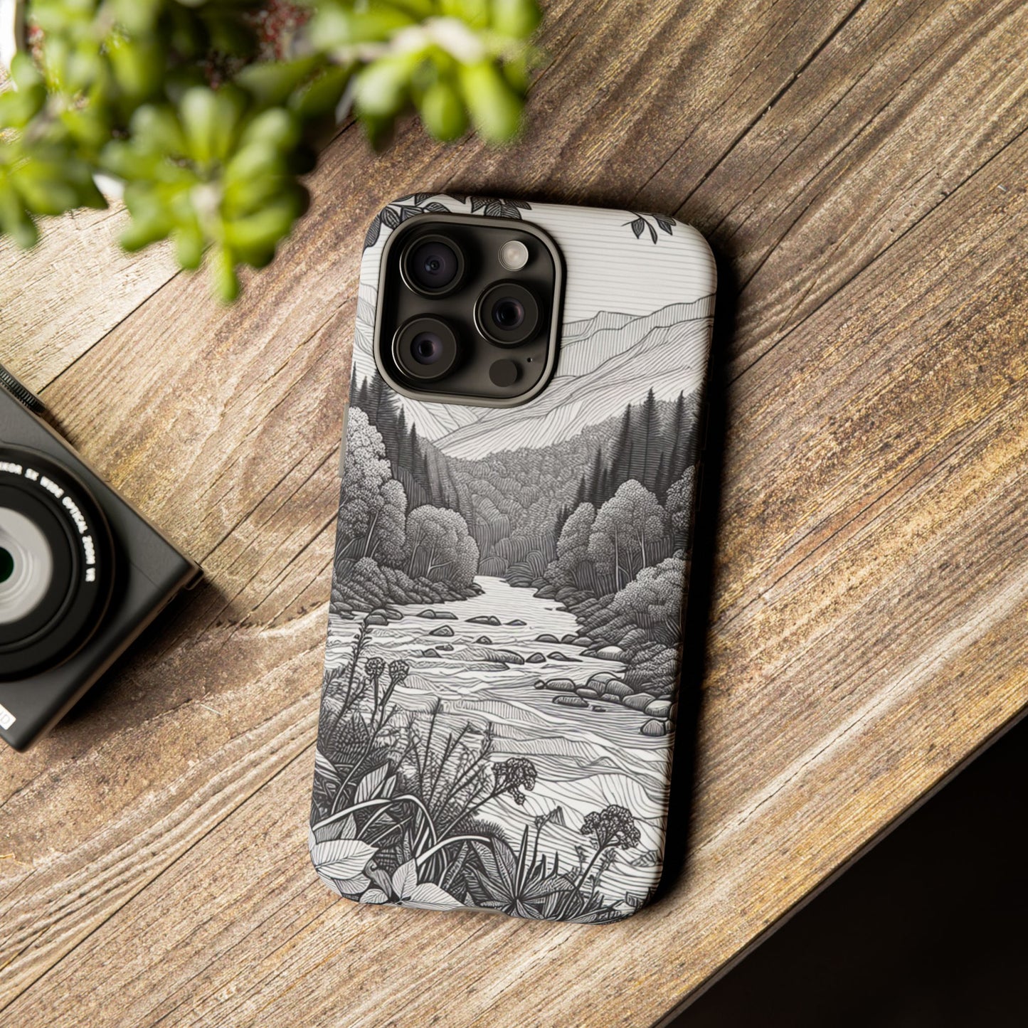 Landscape Line Drawing Ultra-Tough Phone Case