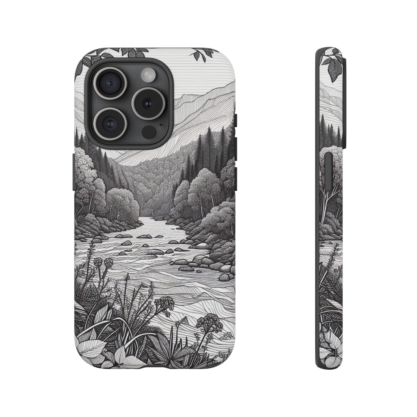 Landscape Line Drawing Ultra-Tough Phone Case