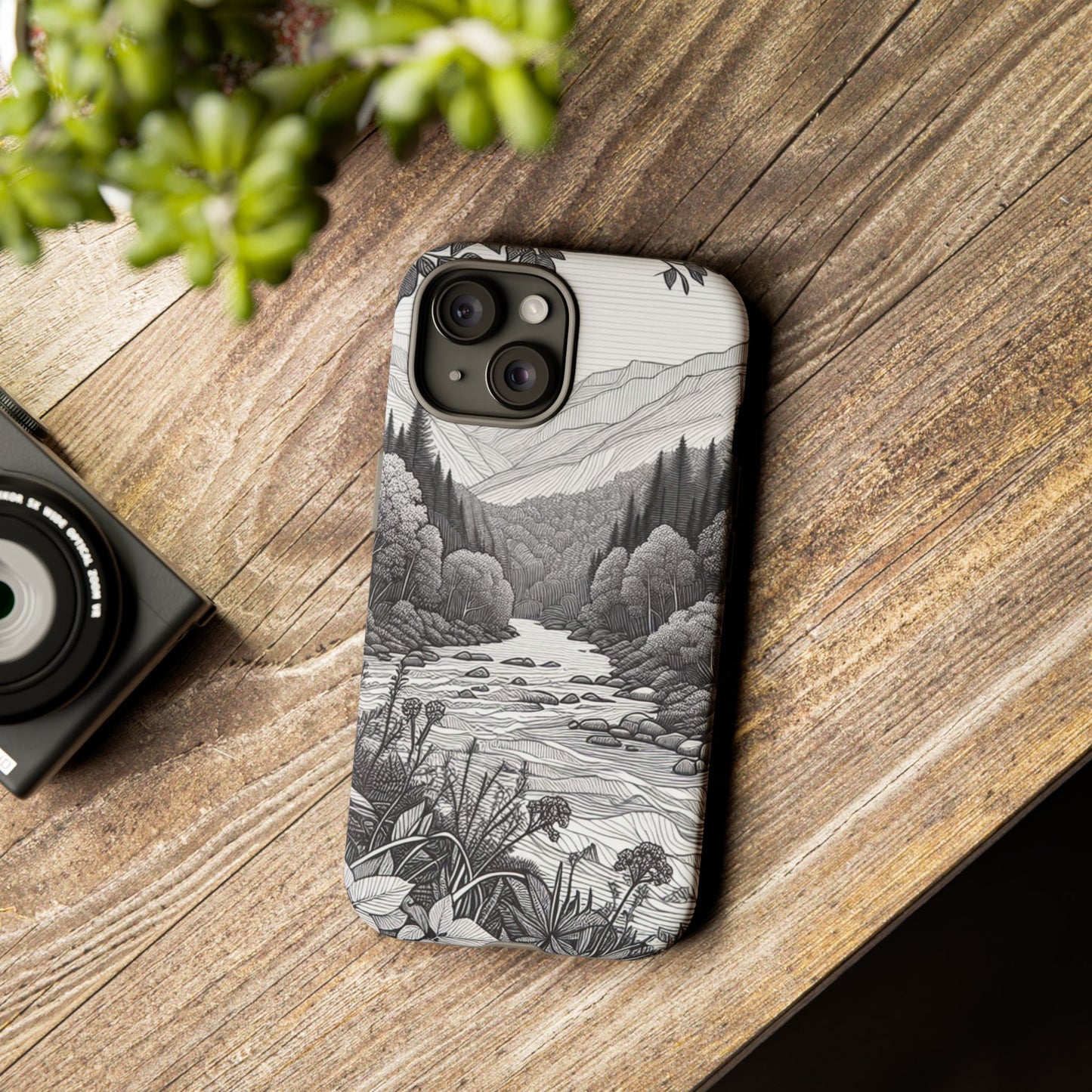 Landscape Line Drawing Ultra-Tough Phone Case