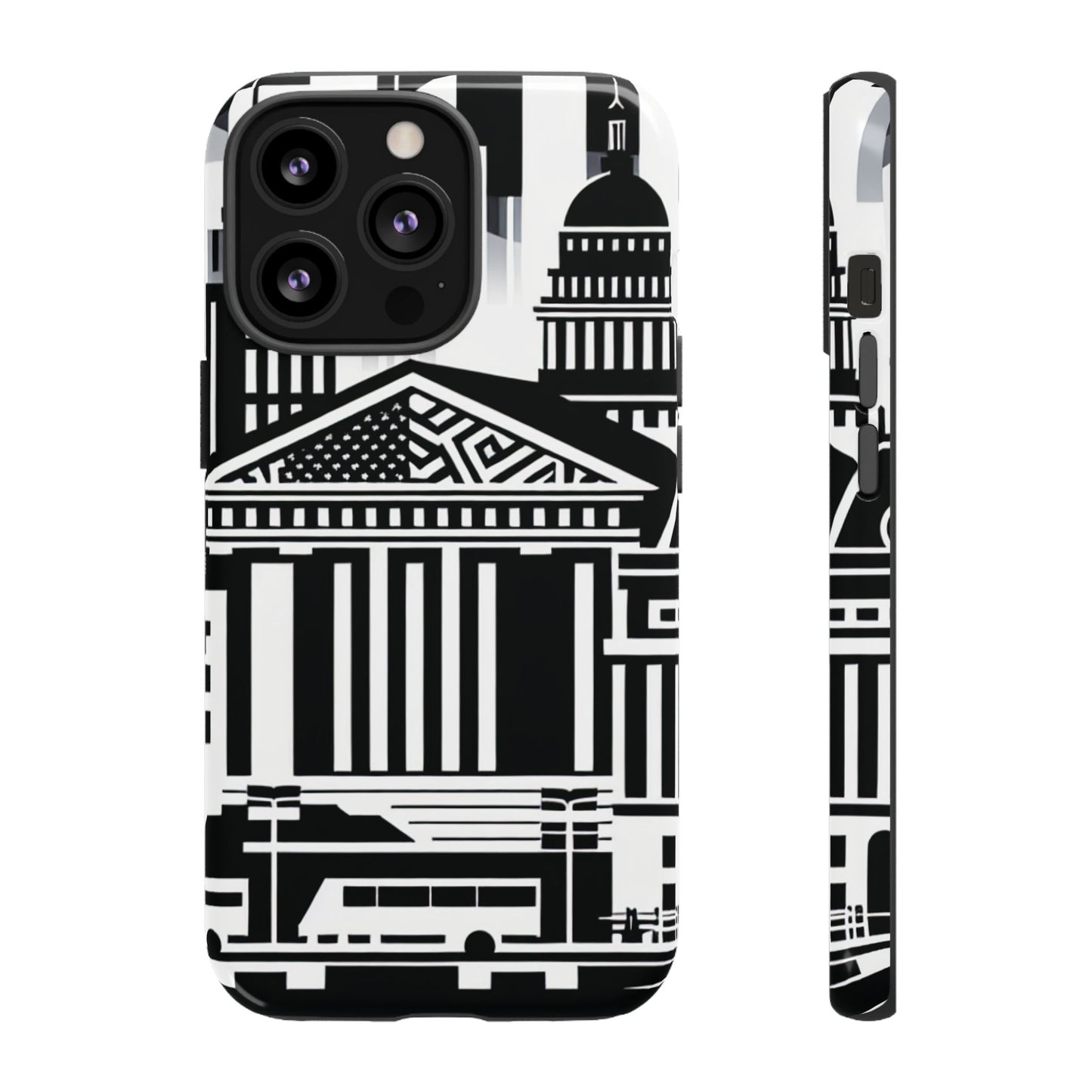 Monochrome City Buildings Ultra-Tough Phone Case