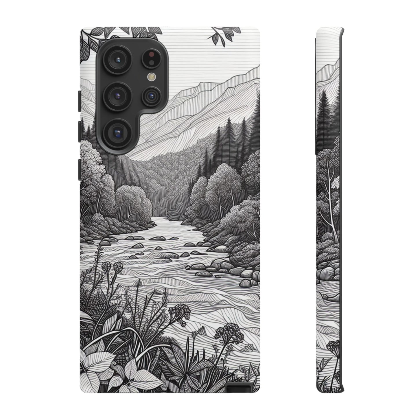 Landscape Line Drawing Ultra-Tough Phone Case