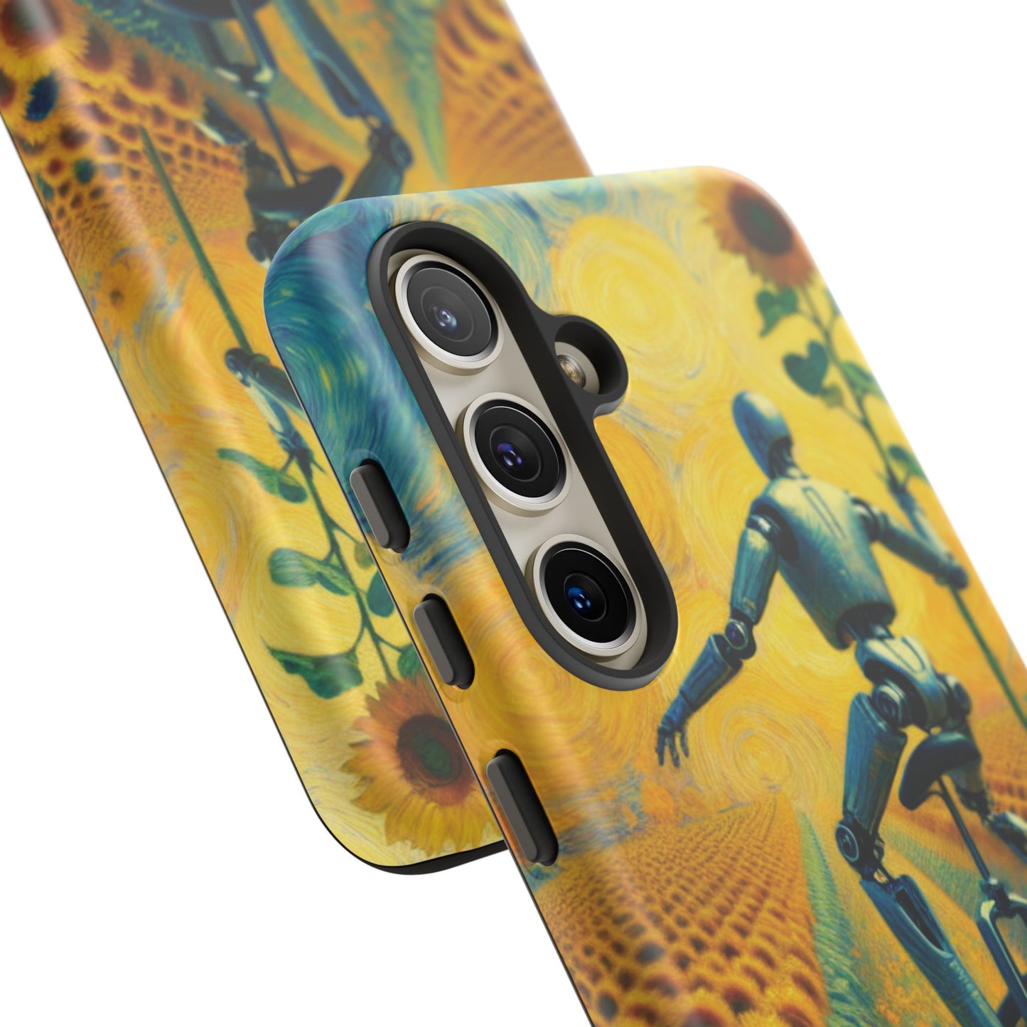 Robot Unicycle Sunflower Fields Ultra-Tough Phone Case