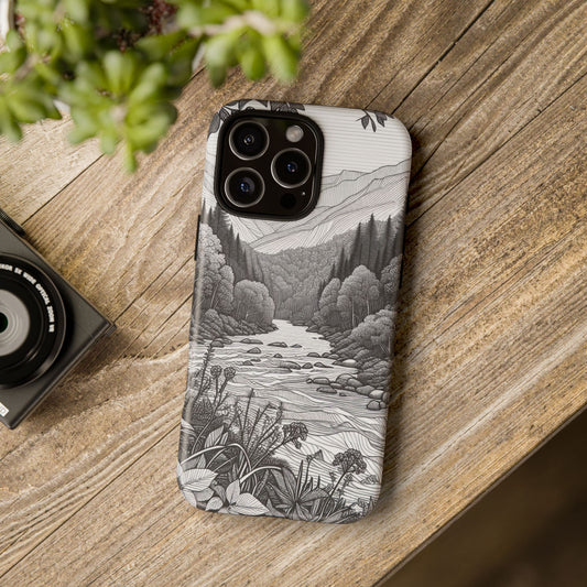 Landscape Line Drawing Ultra-Tough Phone Case