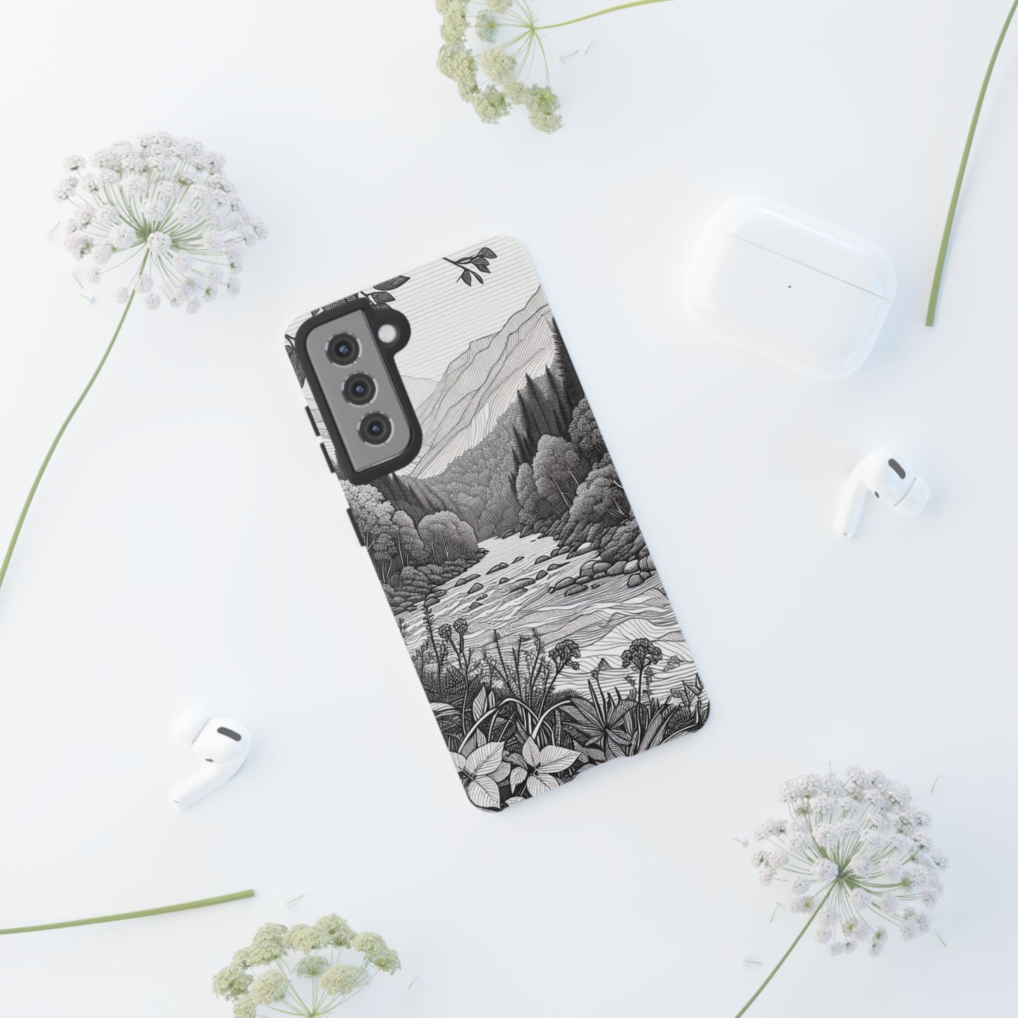 Landscape Line Drawing Ultra-Tough Phone Case