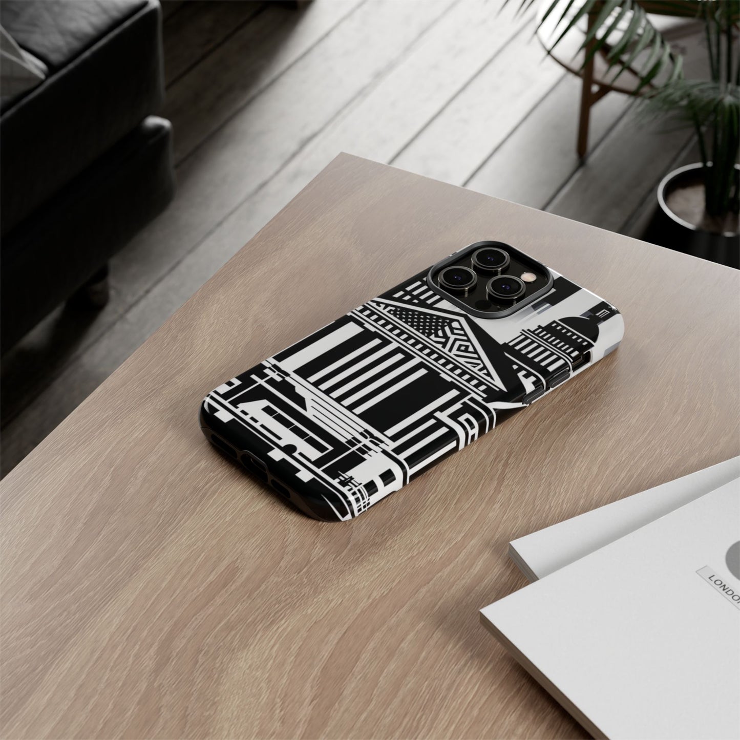 Monochrome City Buildings Ultra-Tough Phone Case