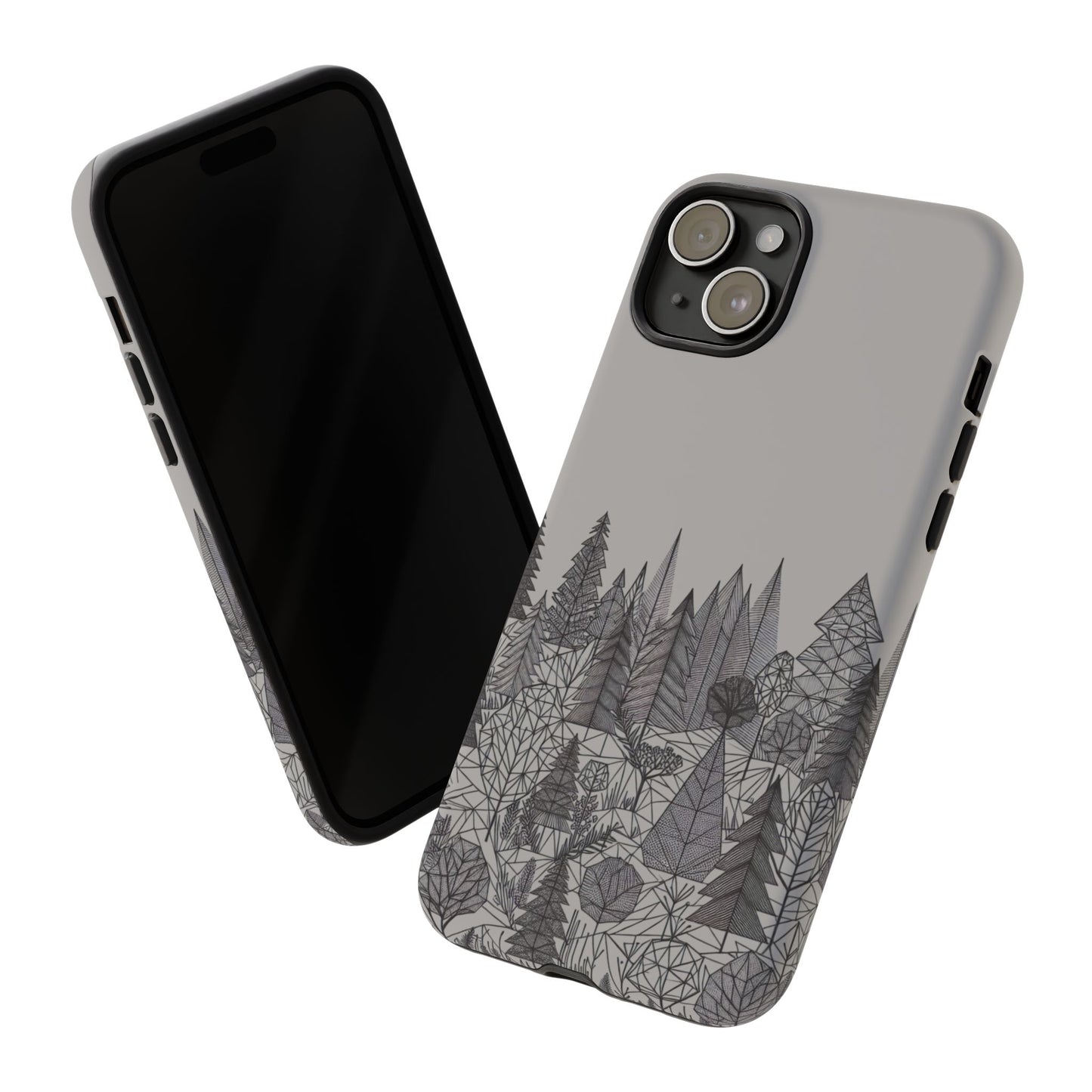 Geometric Monochrome Woodland Ultra-Tough Phone Case