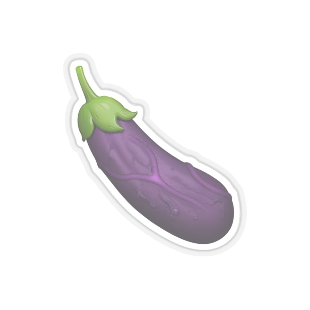 Veiny Aubergine Emoji Vinyl Sticker