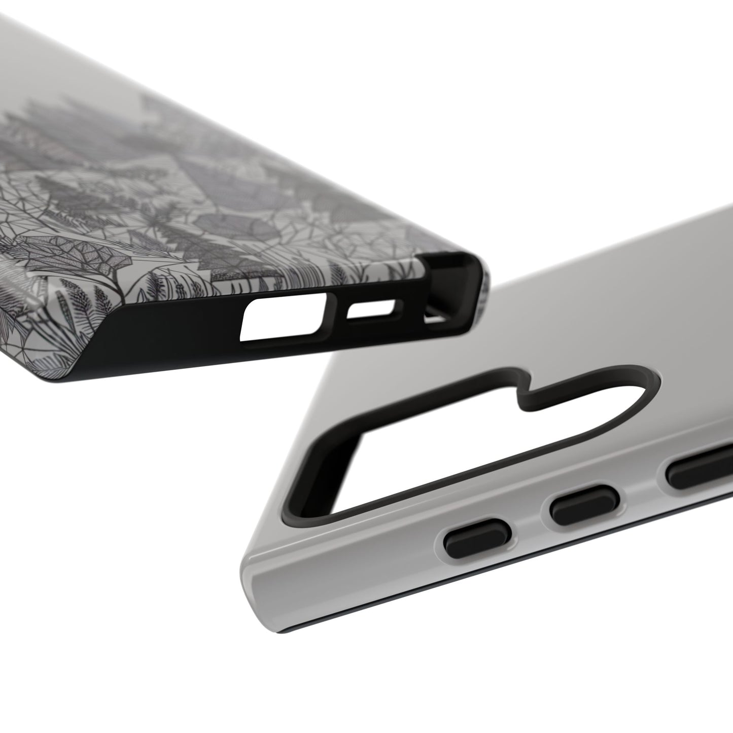 Geometric Monochrome Woodland Ultra-Tough Phone Case