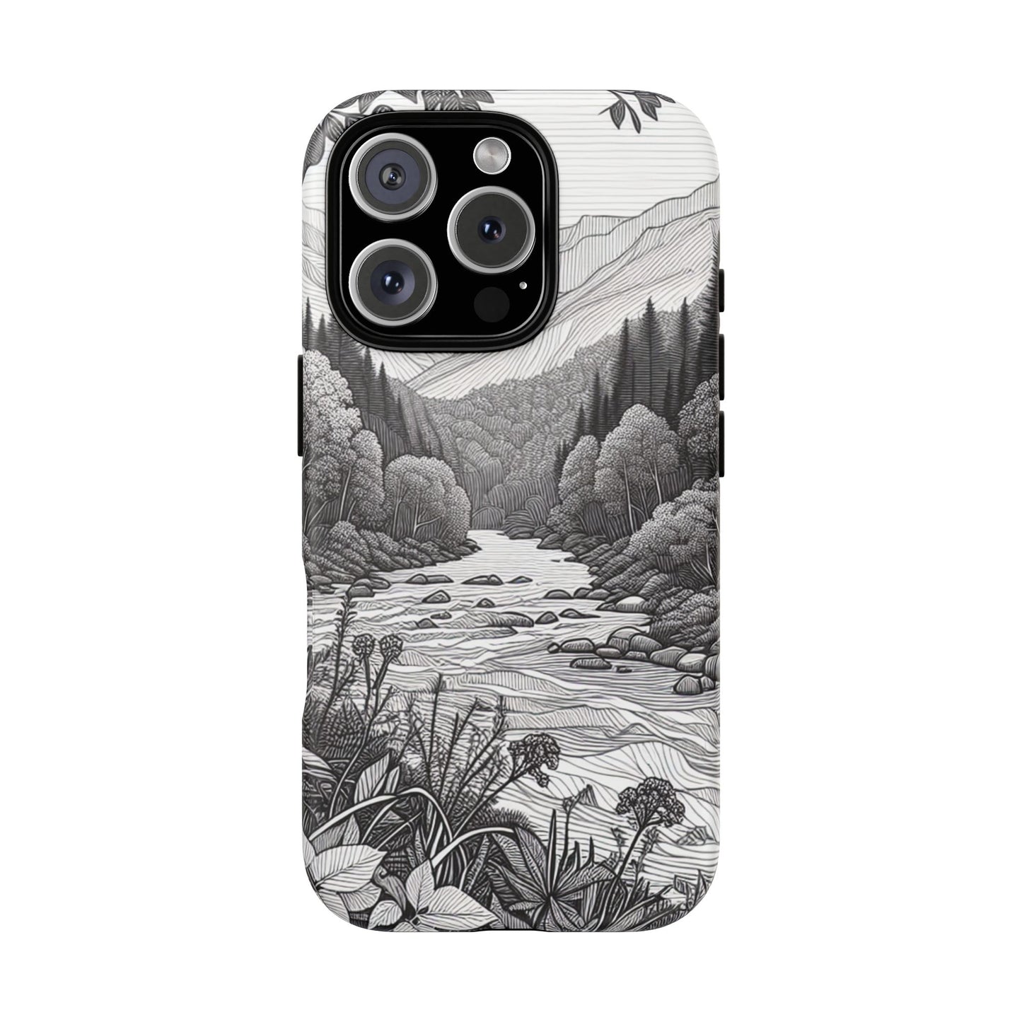 Landscape Line Drawing Ultra-Tough Phone Case