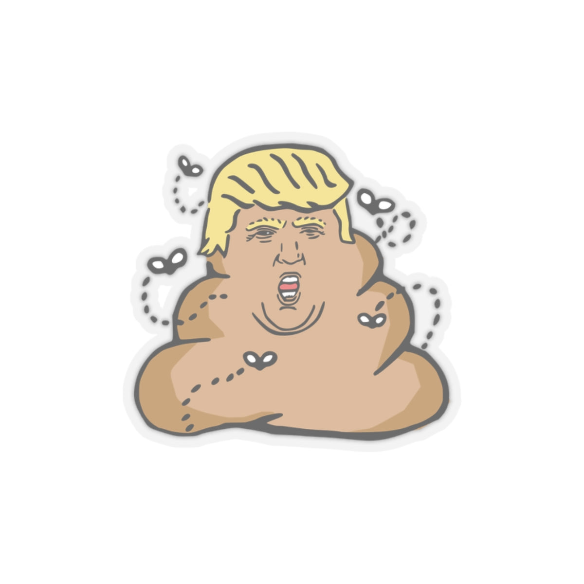 Donald Trump Poop Vinyl Sticker