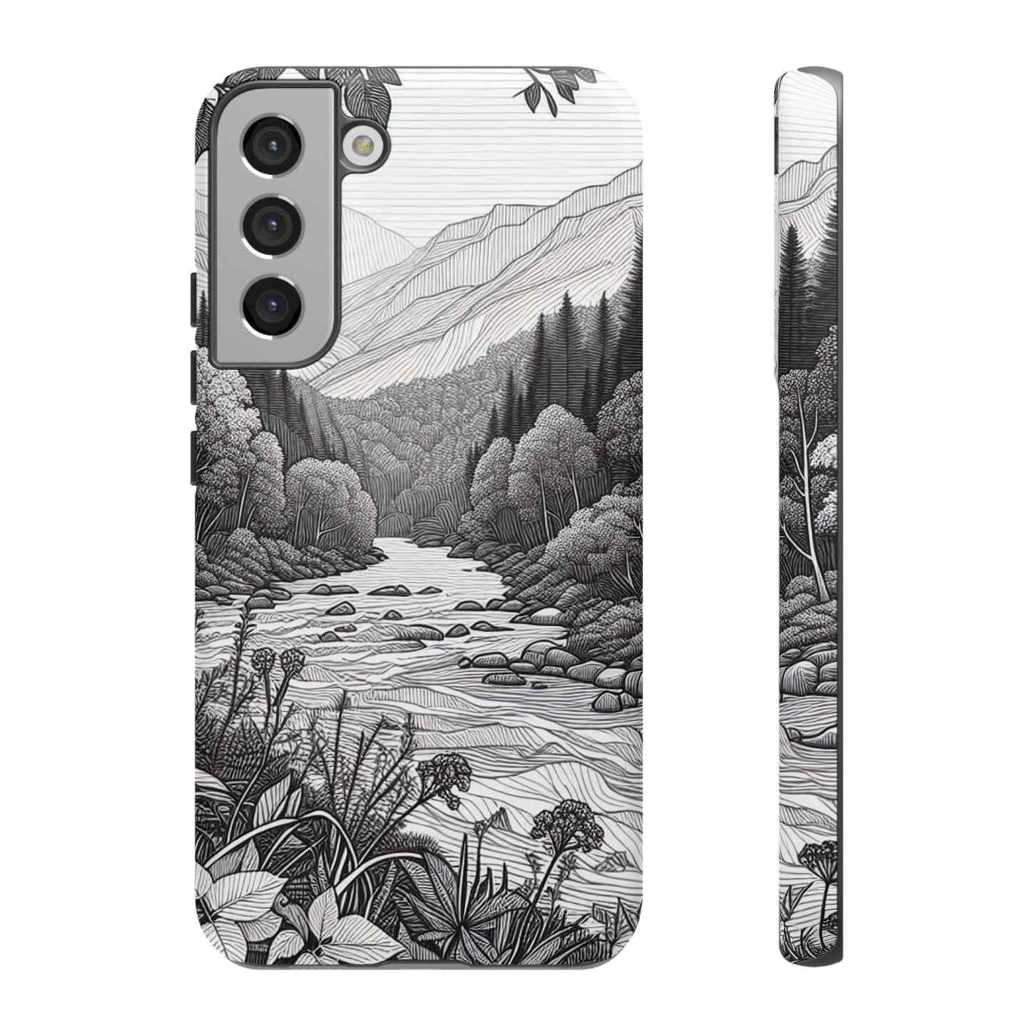 Landscape Line Drawing Ultra-Tough Phone Case