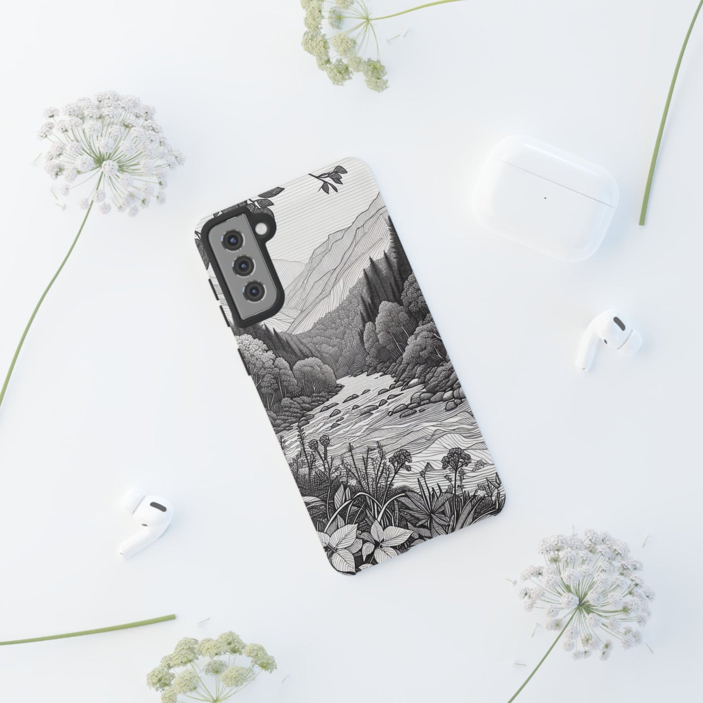 Landscape Line Drawing Ultra-Tough Phone Case