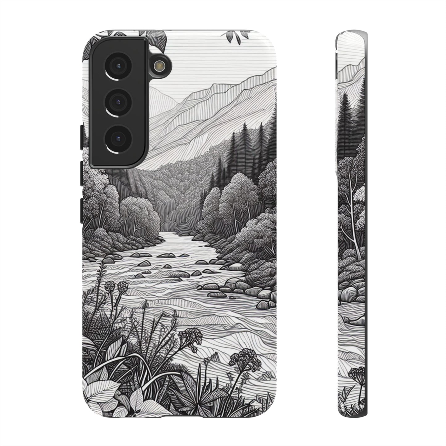 Landscape Line Drawing Ultra-Tough Phone Case