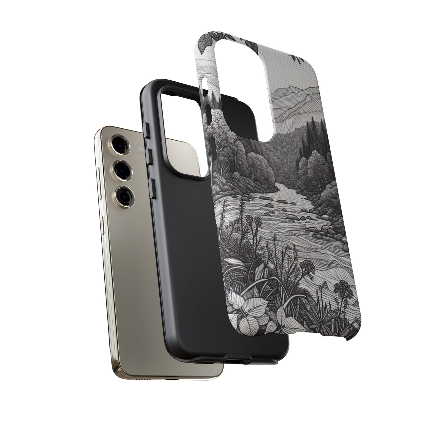 Landscape Line Drawing Ultra-Tough Phone Case