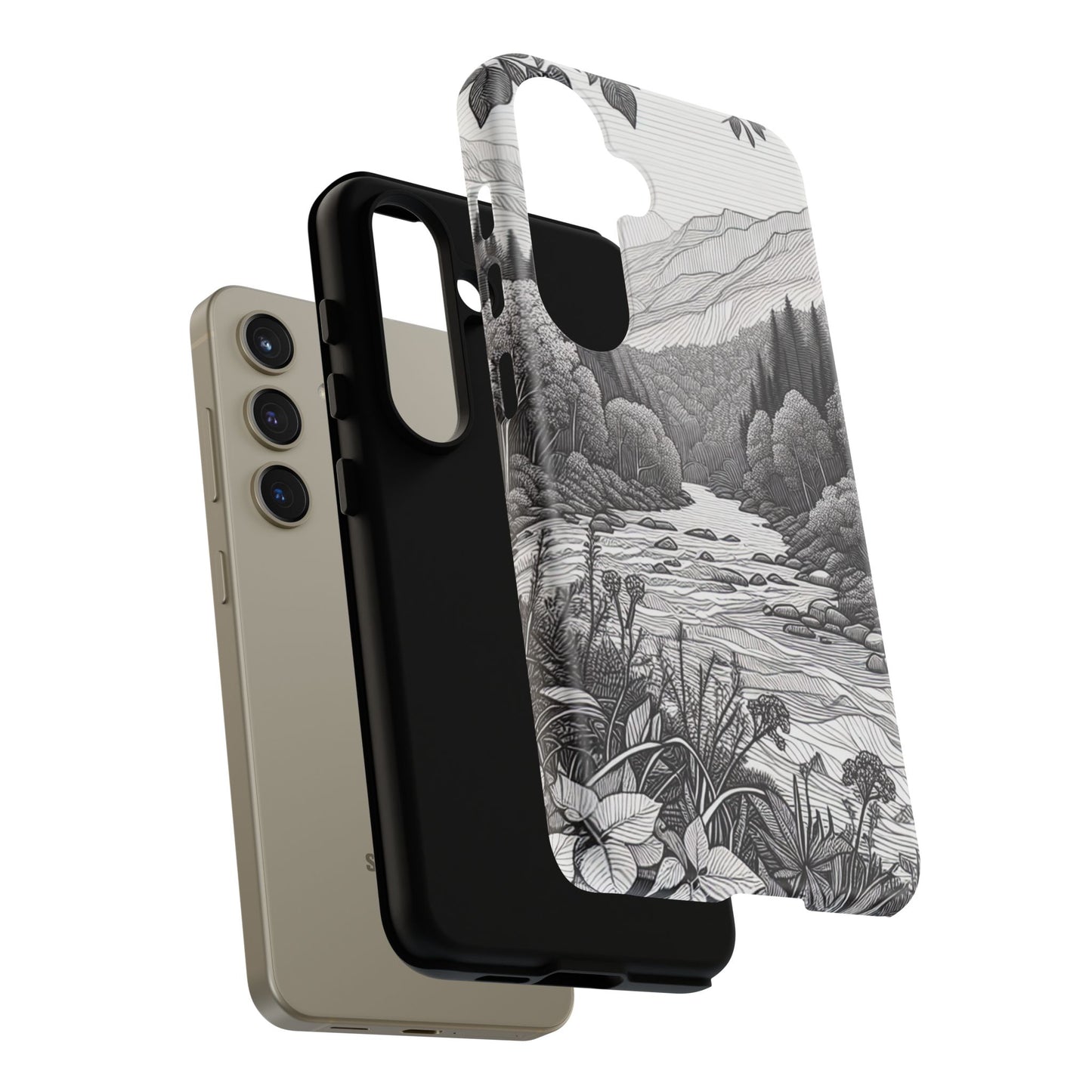 Landscape Line Drawing Ultra-Tough Phone Case