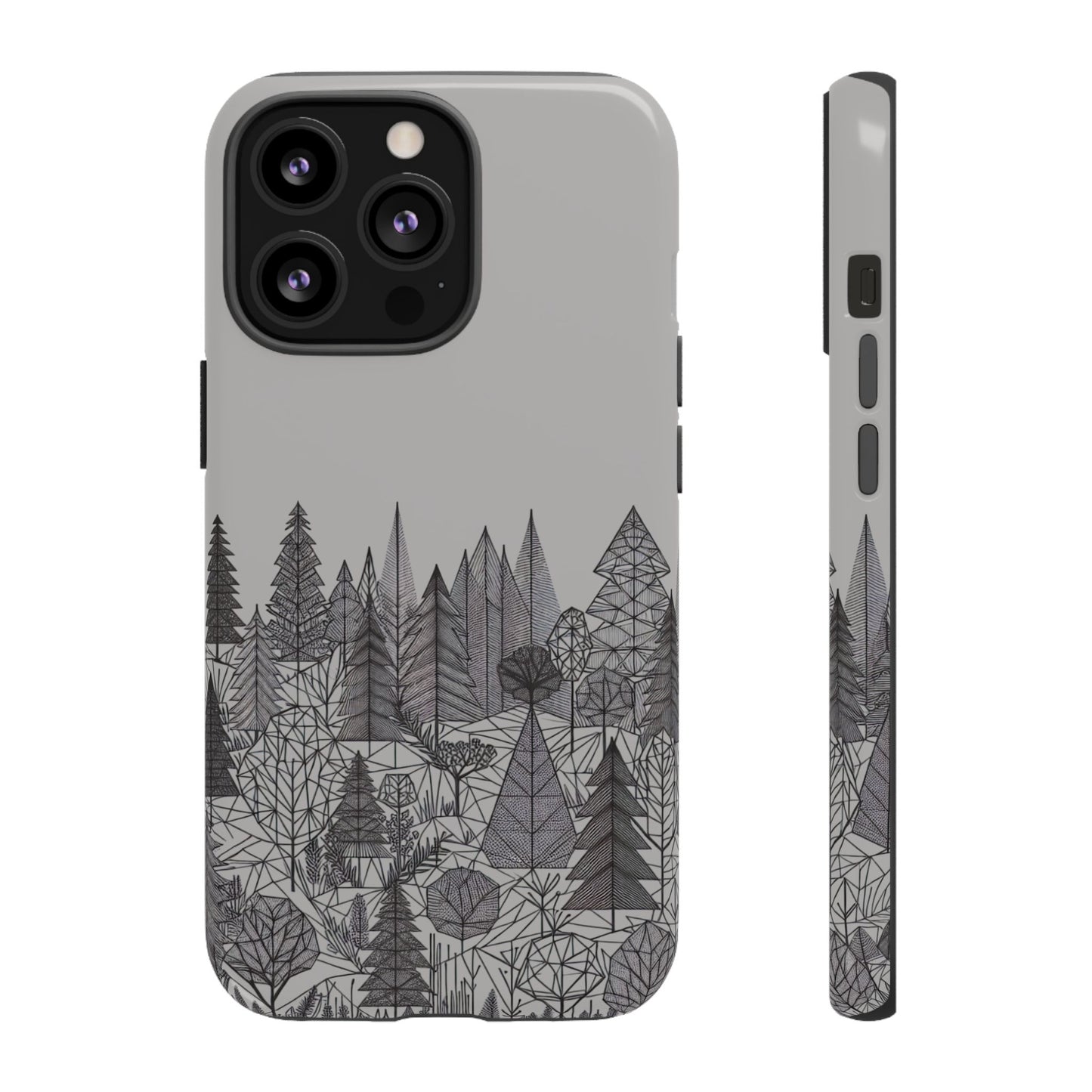 Geometric Monochrome Woodland Ultra-Tough Phone Case