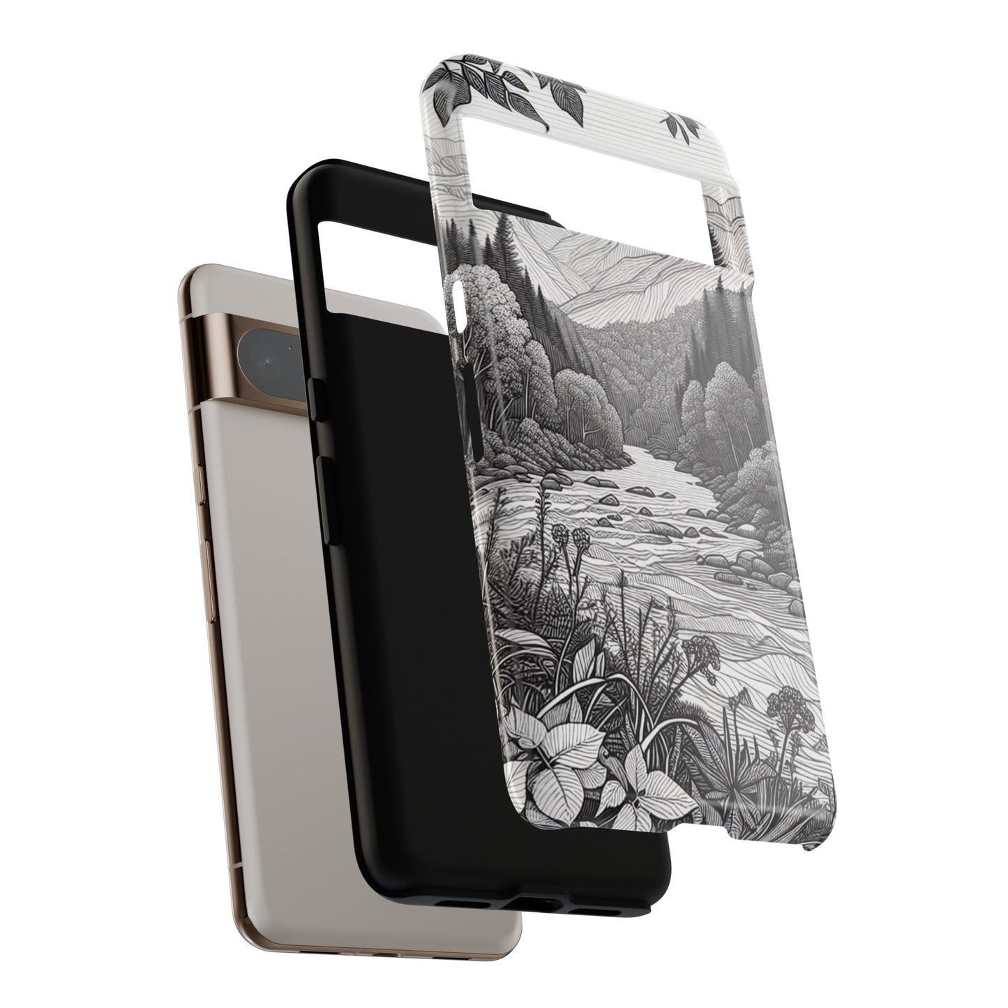 Landscape Line Drawing Ultra-Tough Phone Case