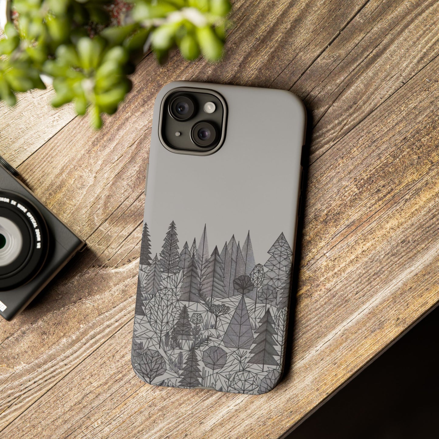 Geometric Monochrome Woodland Ultra-Tough Phone Case