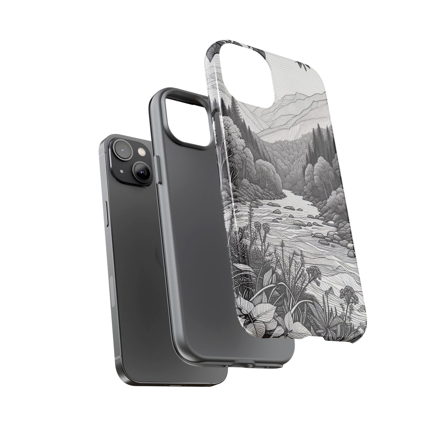 Landscape Line Drawing Ultra-Tough Phone Case