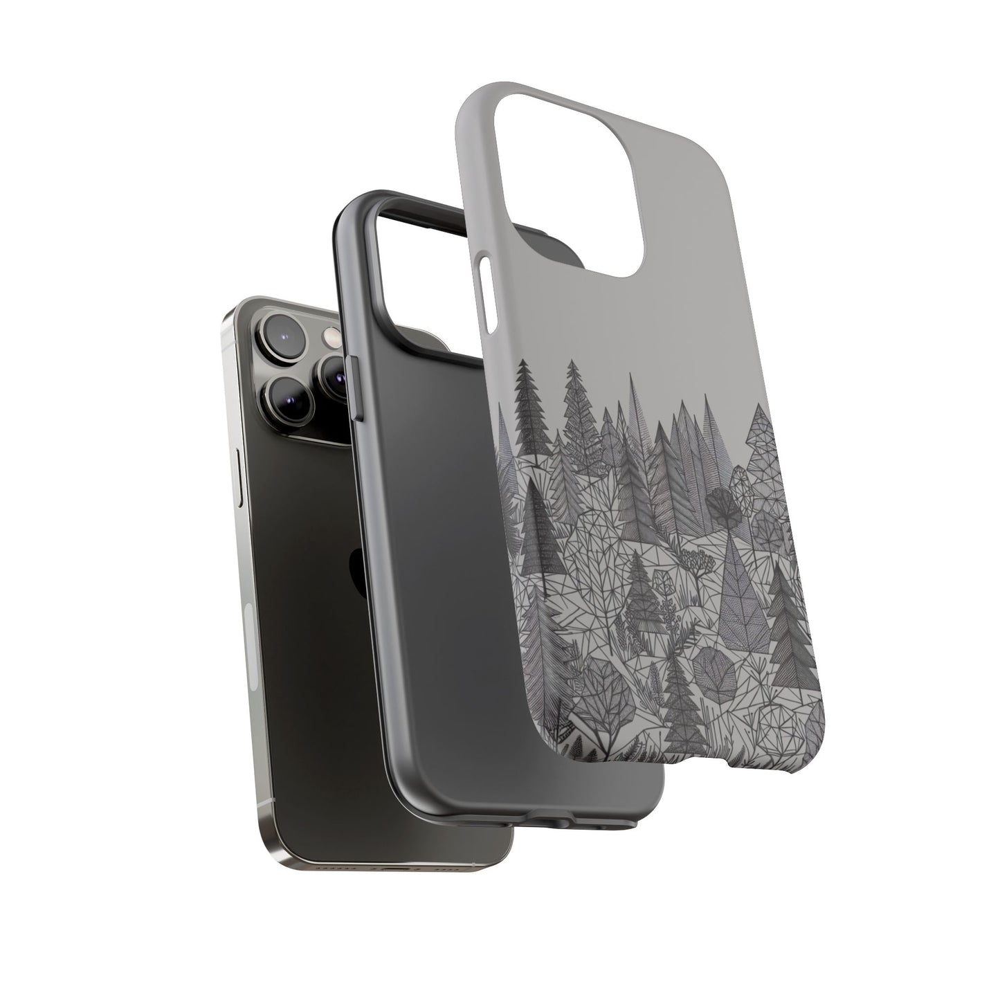 Geometric Monochrome Woodland Ultra-Tough Phone Case