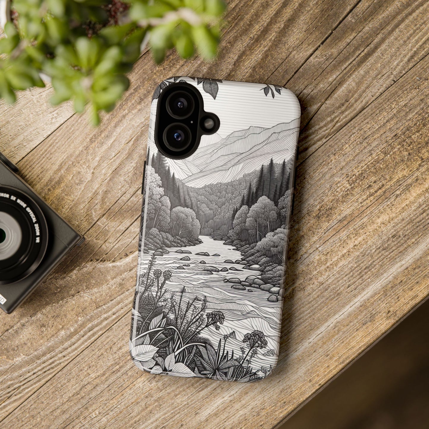 Landscape Line Drawing Ultra-Tough Phone Case