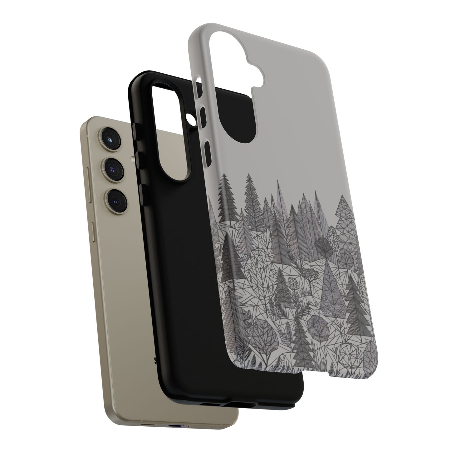 Geometric Monochrome Woodland Ultra-Tough Phone Case