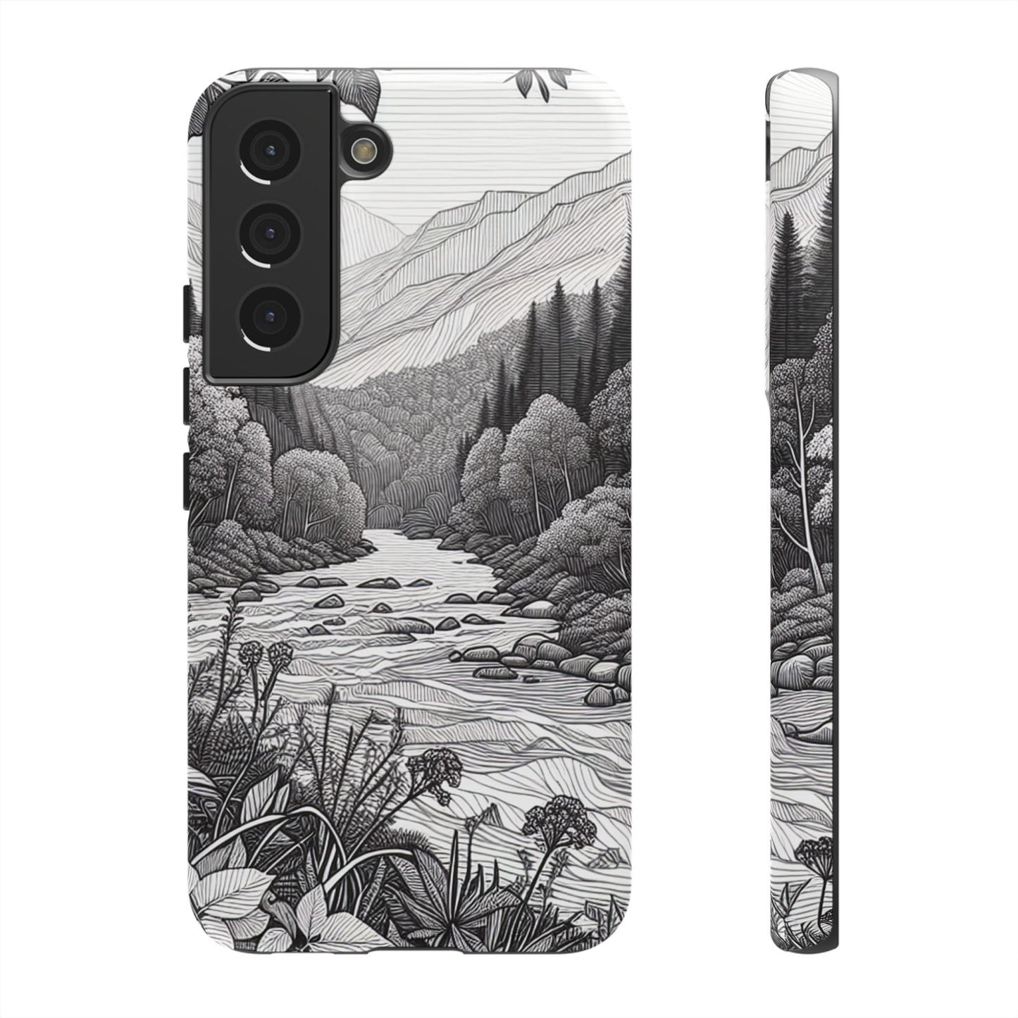 Landscape Line Drawing Ultra-Tough Phone Case