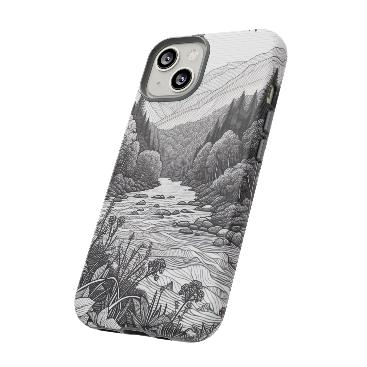 Landscape Line Drawing Ultra-Tough Phone Case