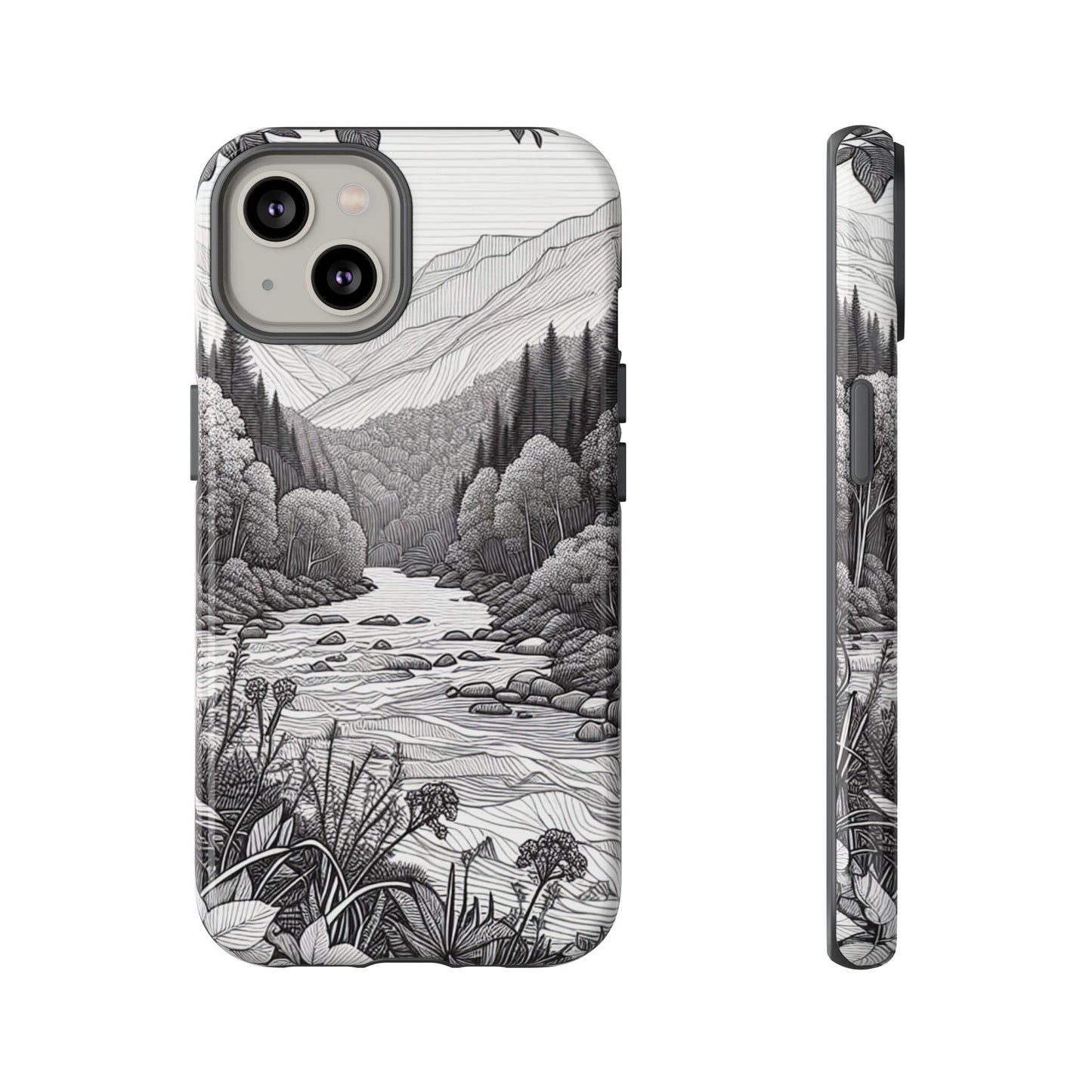 Landscape Line Drawing Ultra-Tough Phone Case