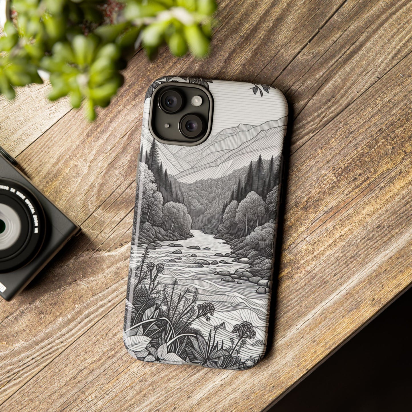 Landscape Line Drawing Ultra-Tough Phone Case