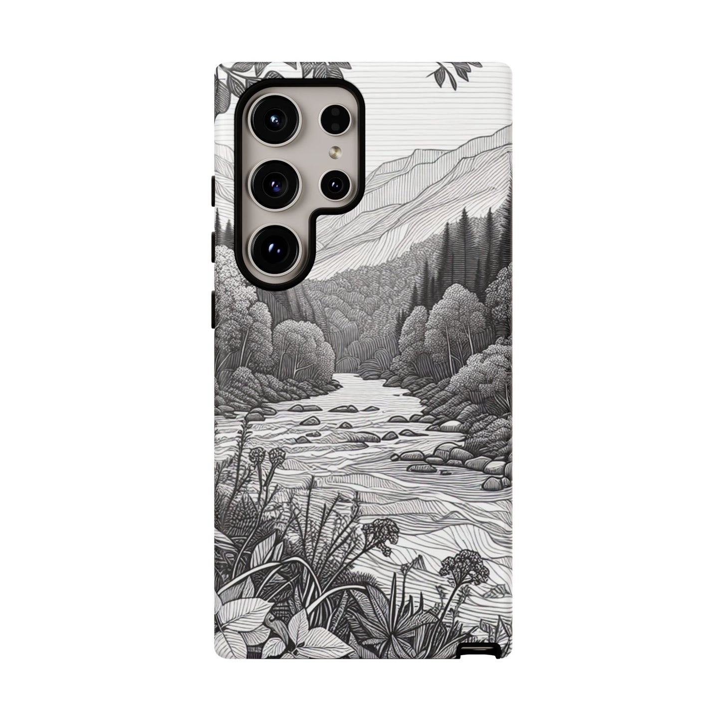 Landscape Line Drawing Ultra-Tough Phone Case