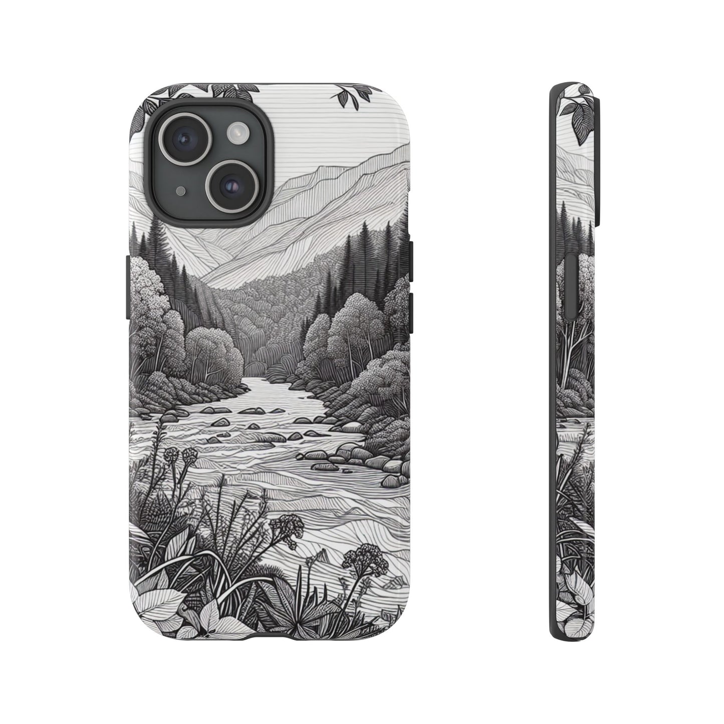 Landscape Line Drawing Ultra-Tough Phone Case