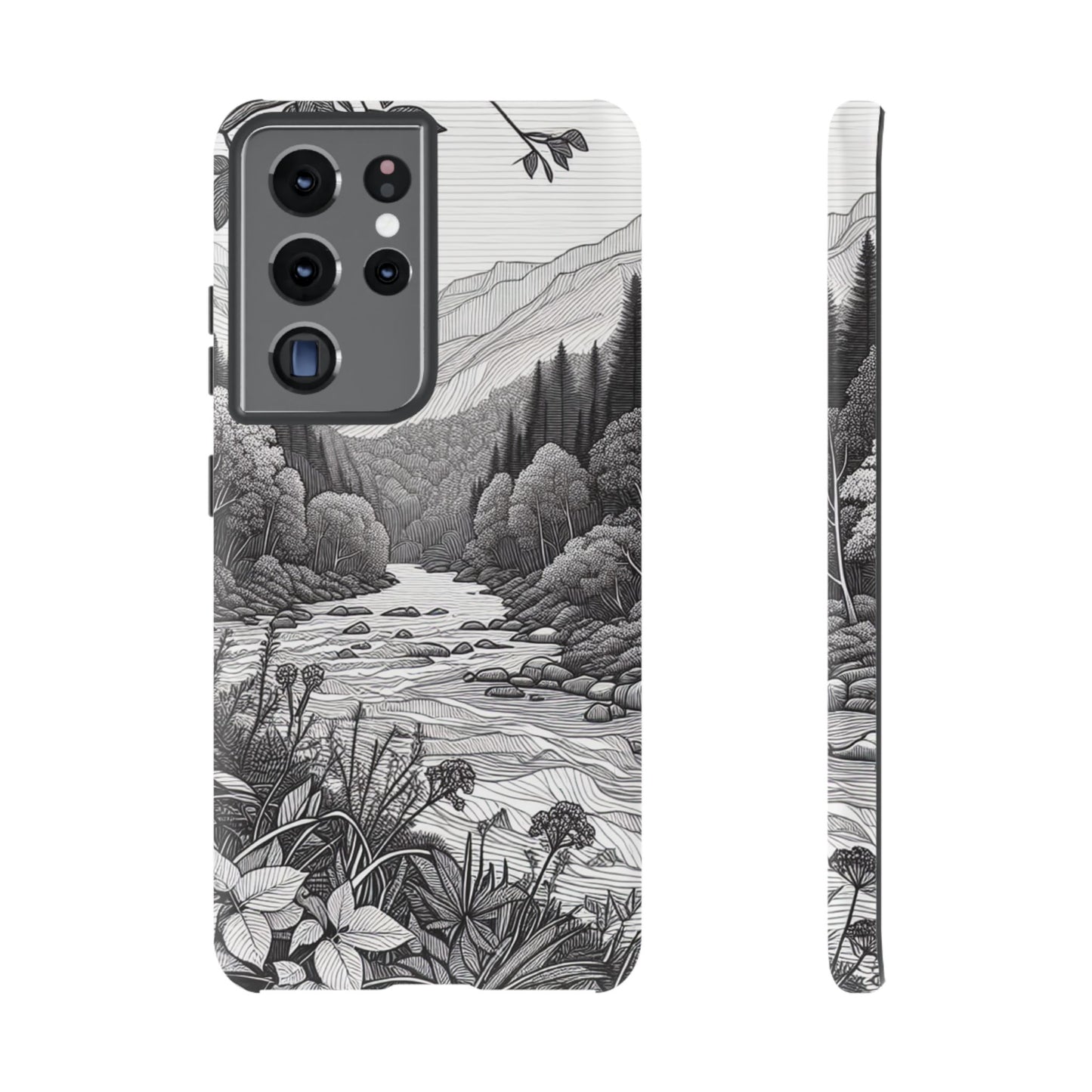 Landscape Line Drawing Ultra-Tough Phone Case