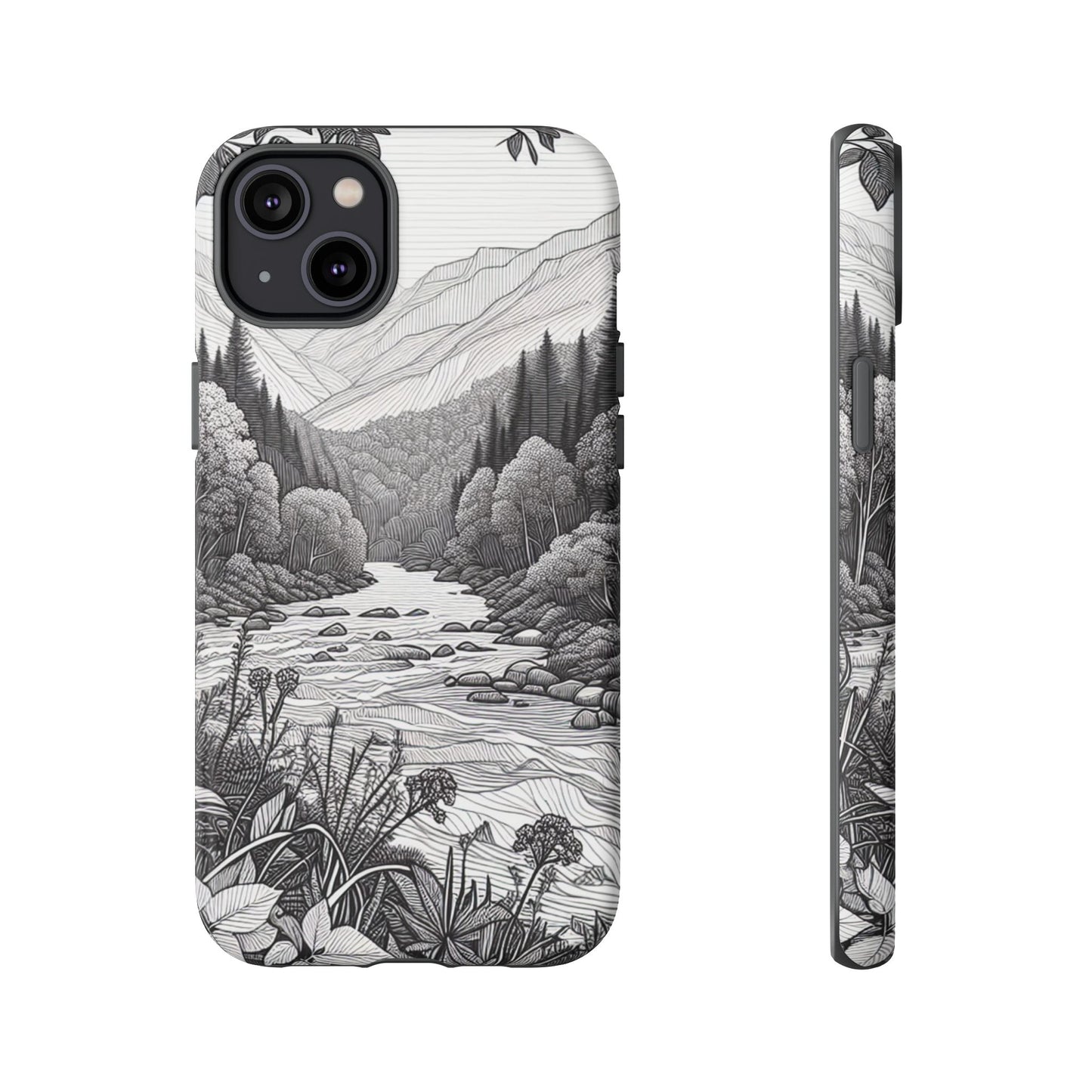 Landscape Line Drawing Ultra-Tough Phone Case