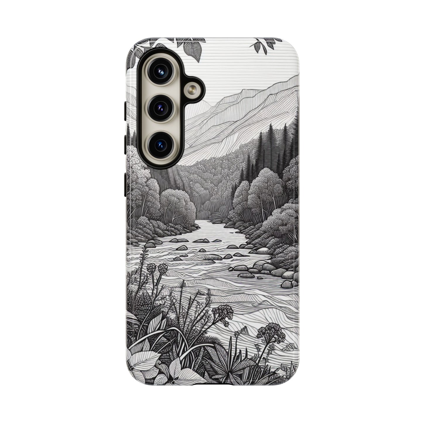 Landscape Line Drawing Ultra-Tough Phone Case