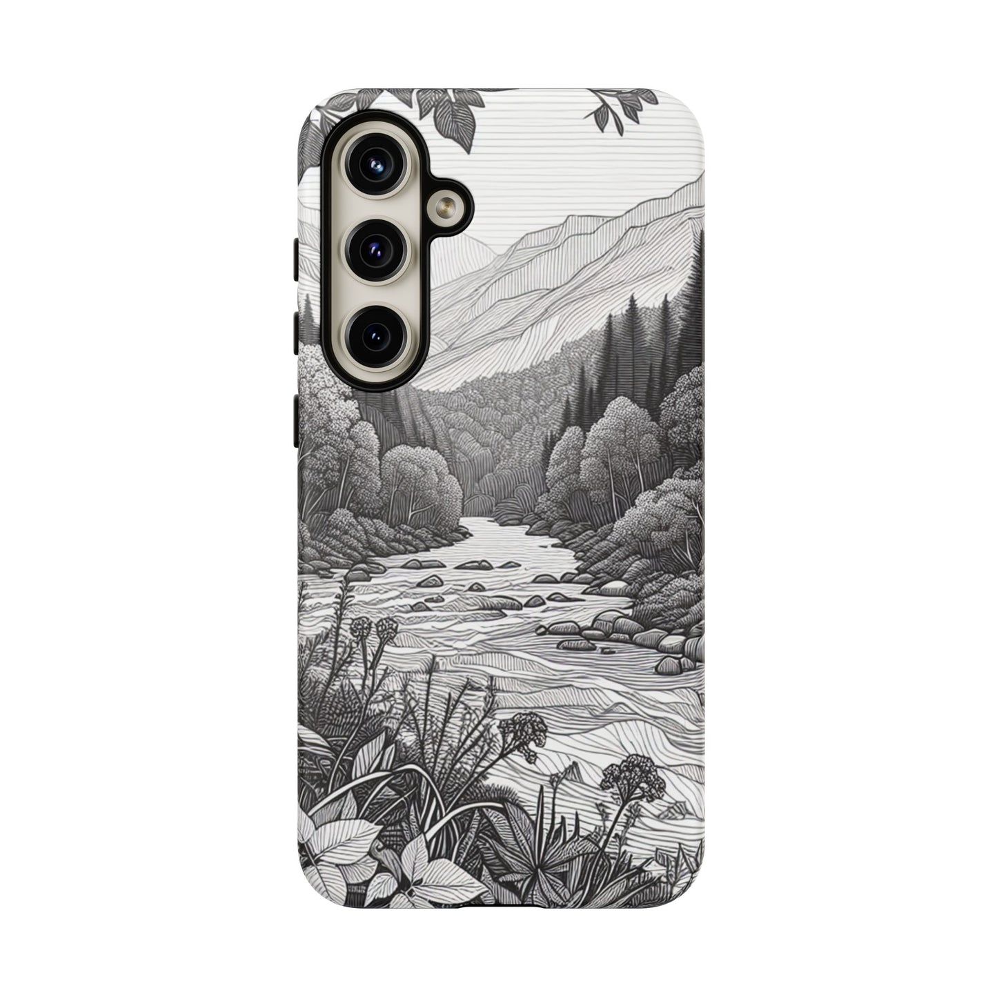 Landscape Line Drawing Ultra-Tough Phone Case