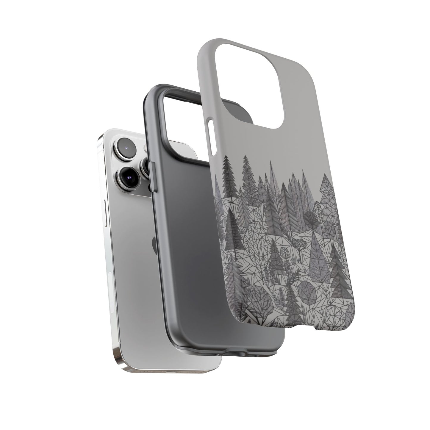 Geometric Monochrome Woodland Ultra-Tough Phone Case