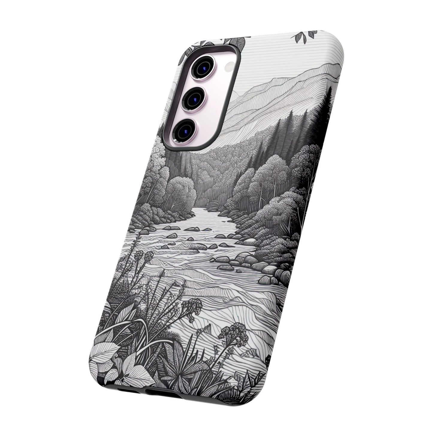 Landscape Line Drawing Ultra-Tough Phone Case