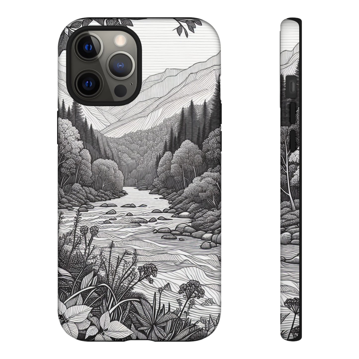 Landscape Line Drawing Ultra-Tough Phone Case