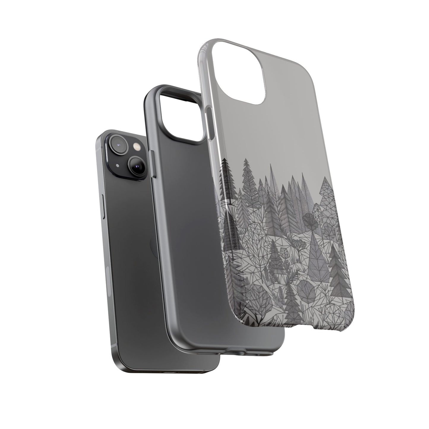 Geometric Monochrome Woodland Ultra-Tough Phone Case