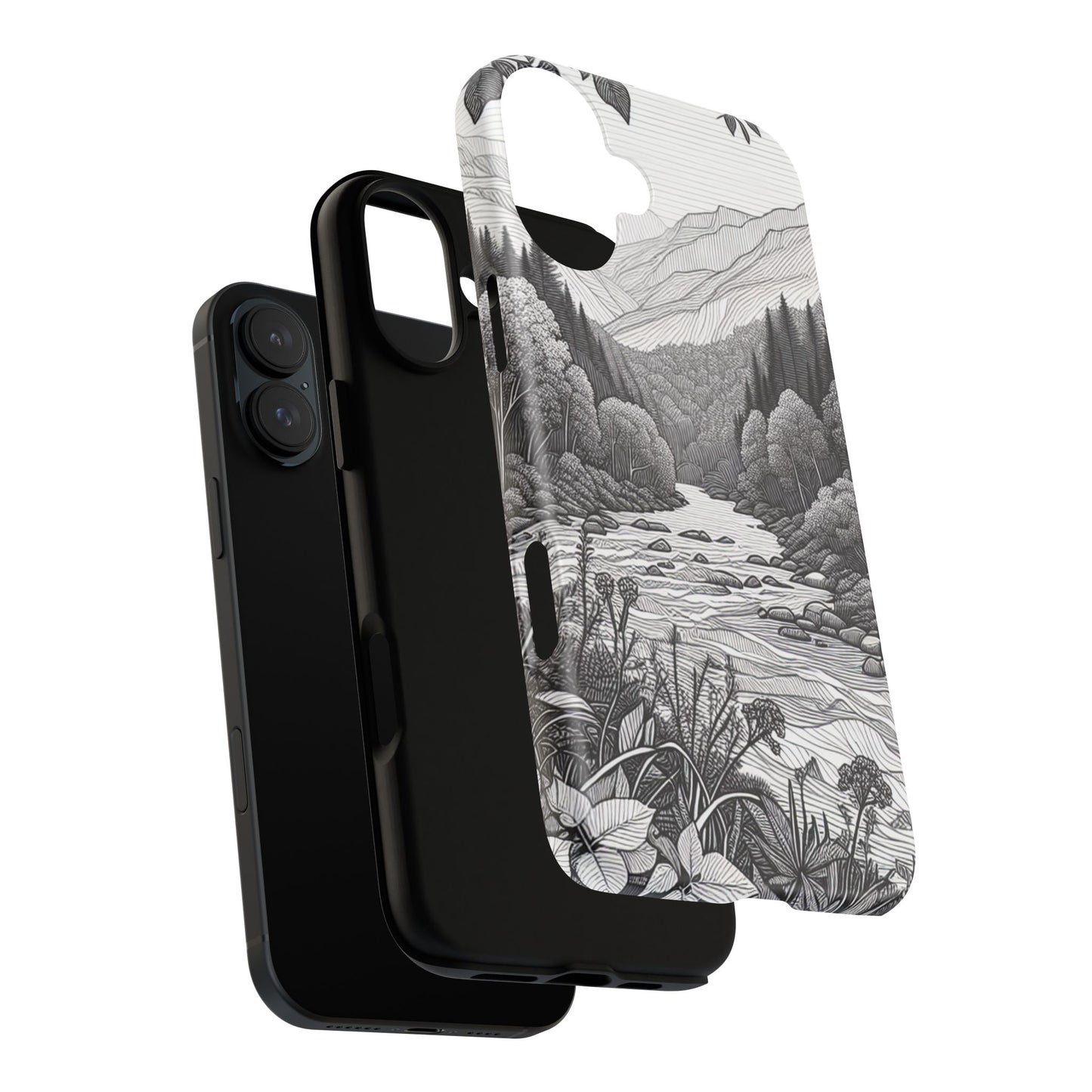 Landscape Line Drawing Ultra-Tough Phone Case