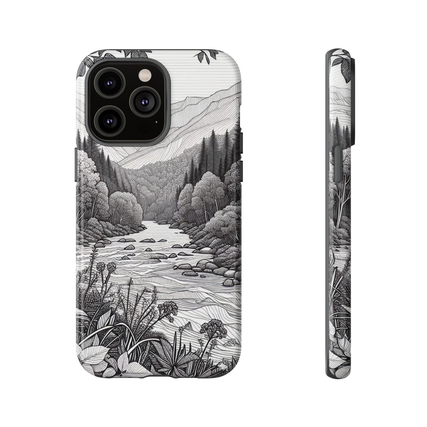 Landscape Line Drawing Ultra-Tough Phone Case