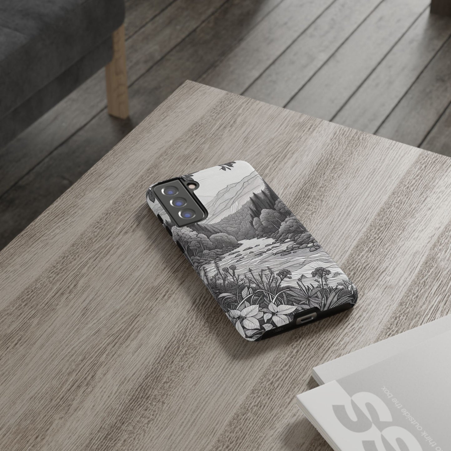 Landscape Line Drawing Ultra-Tough Phone Case