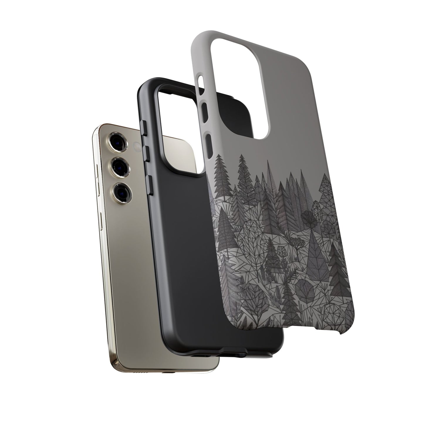 Geometric Monochrome Woodland Ultra-Tough Phone Case