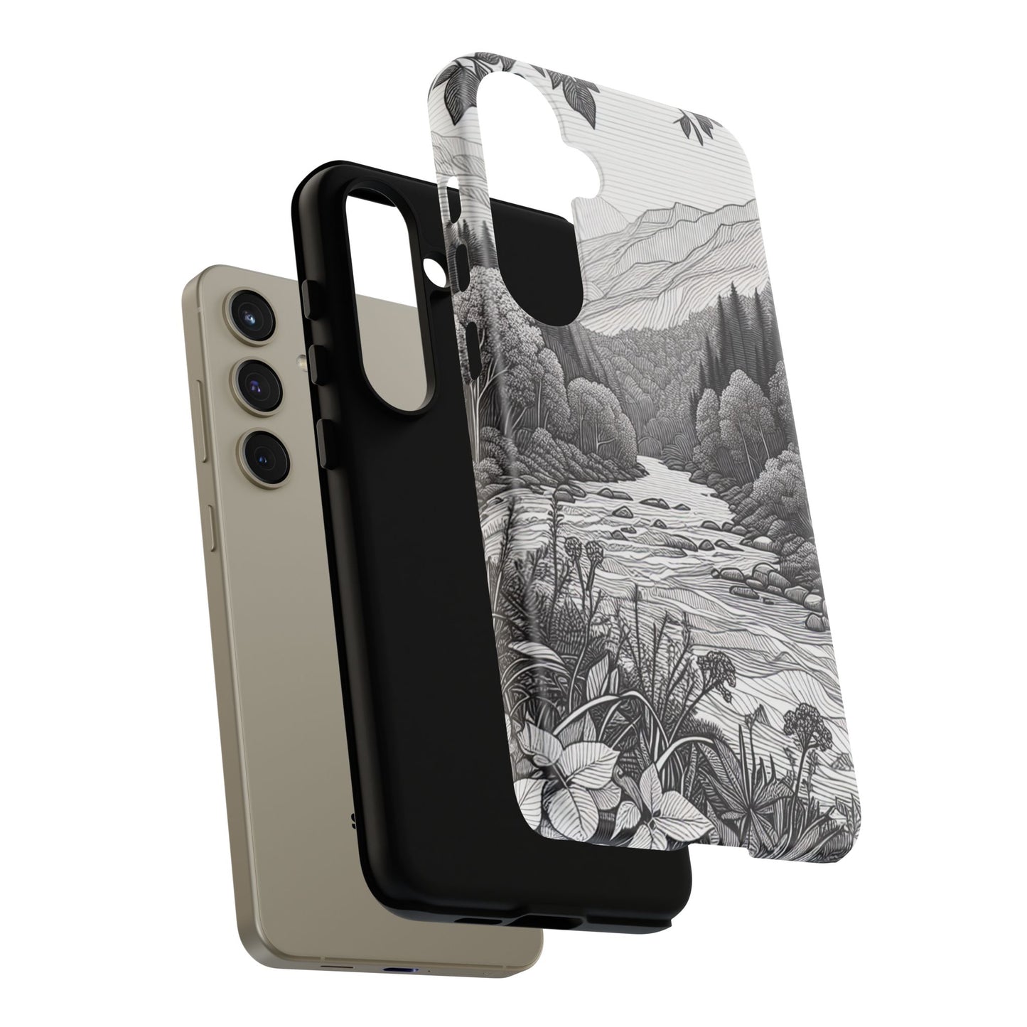 Landscape Line Drawing Ultra-Tough Phone Case