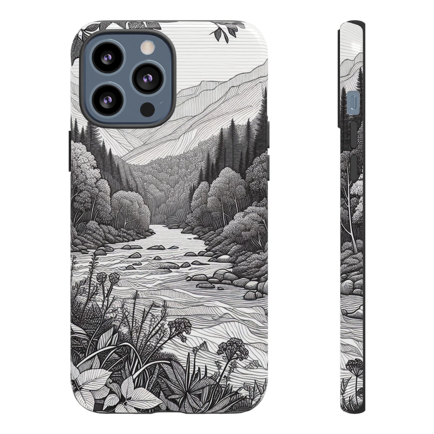 Landscape Line Drawing Ultra-Tough Phone Case