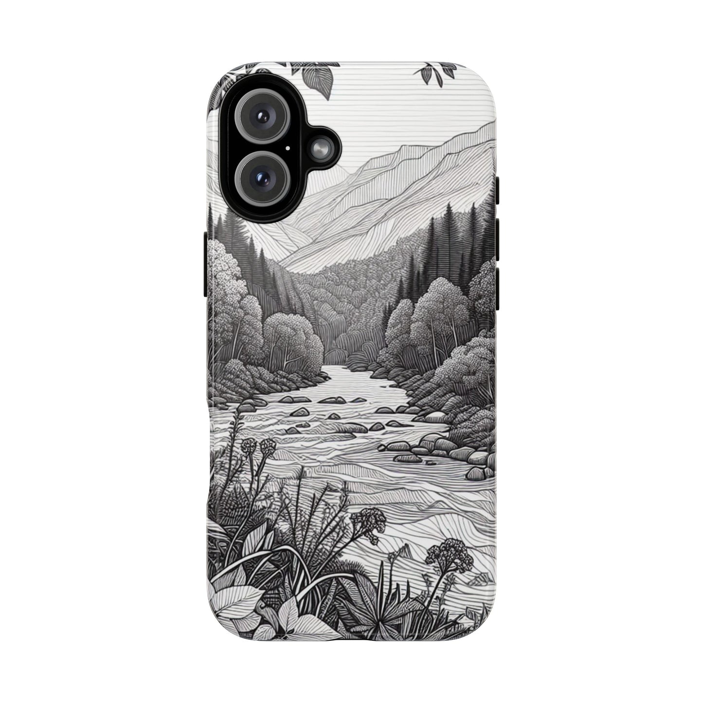 Landscape Line Drawing Ultra-Tough Phone Case